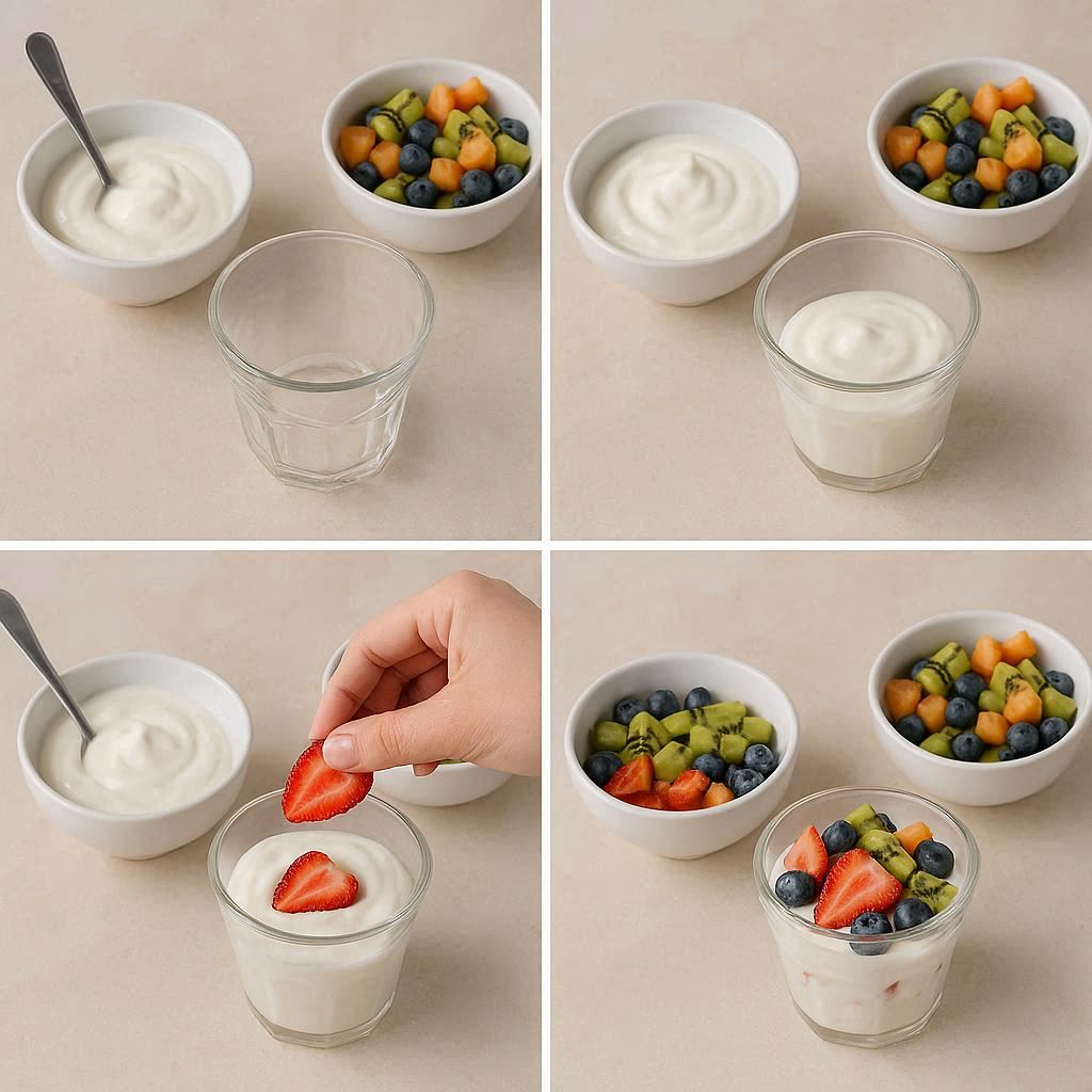 低卡酸奶水果杯制作過程